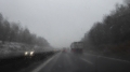 regen en sneeuw op Autobahn